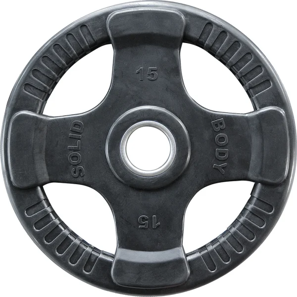 Disque Caoutchouc Olympique Noir - Body-Solid disque caoutchouc olympique bodysolid noir 15kg 1
